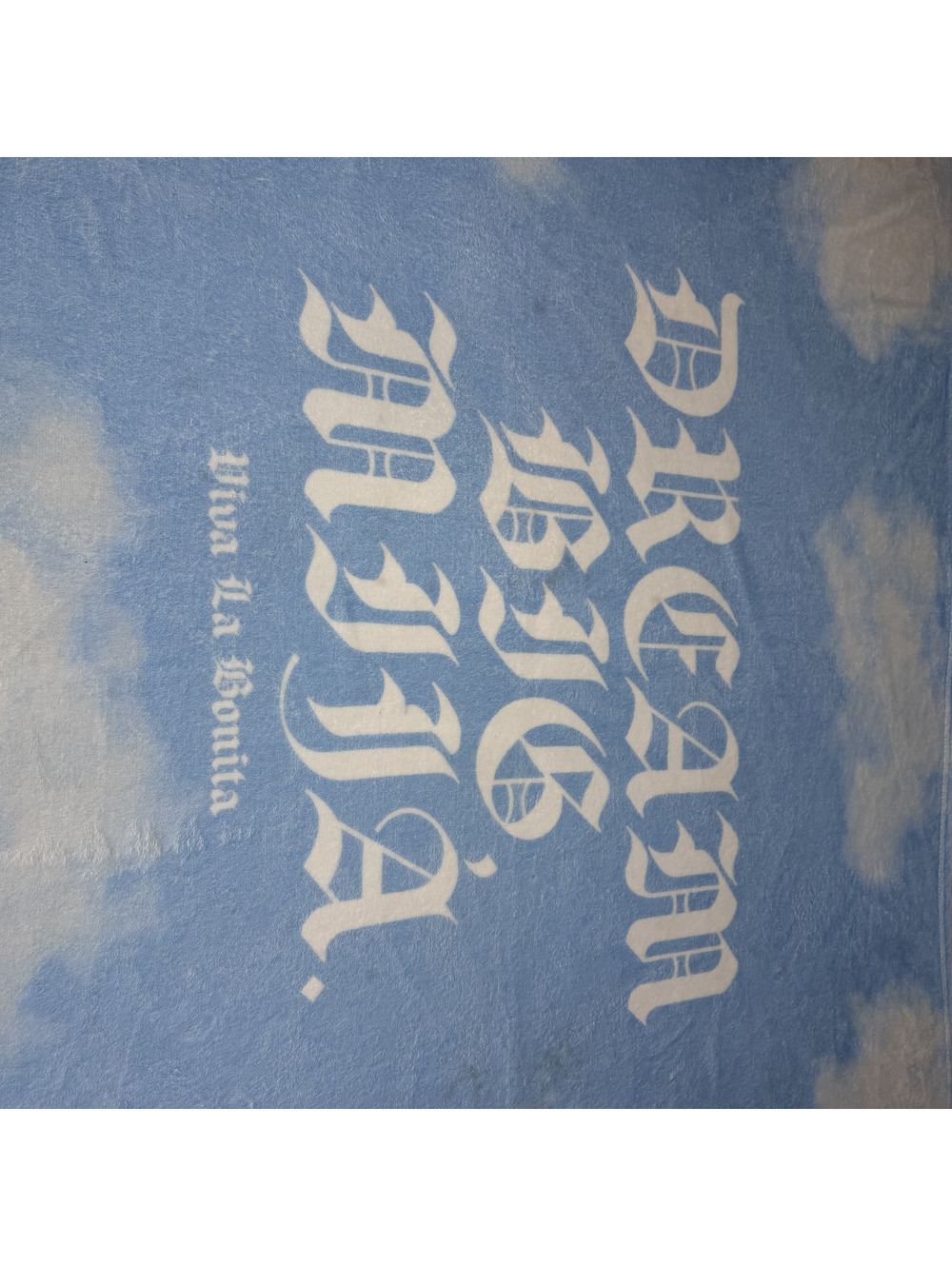 Mias Break Big Misha blue fleece blanket